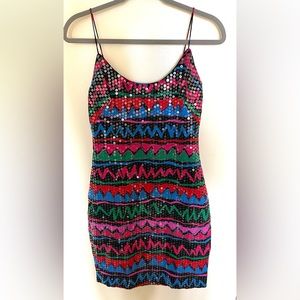A.J. Bari sequined dress, vintage, exc. cond., Size 4 or 6?